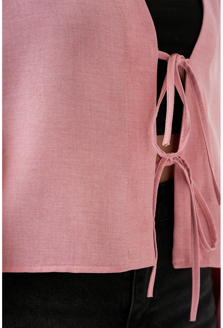 Önü Bağlamalı Keten Kimono 960