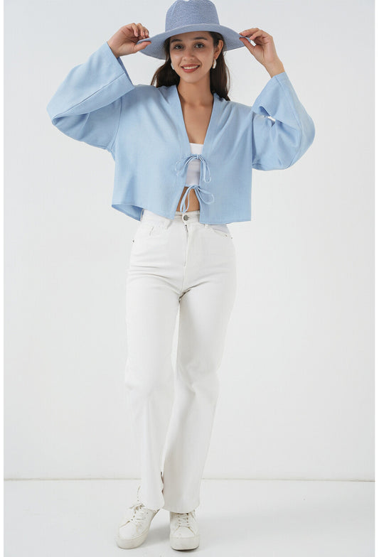 Önü Bağlamalı Keten Kimono 960