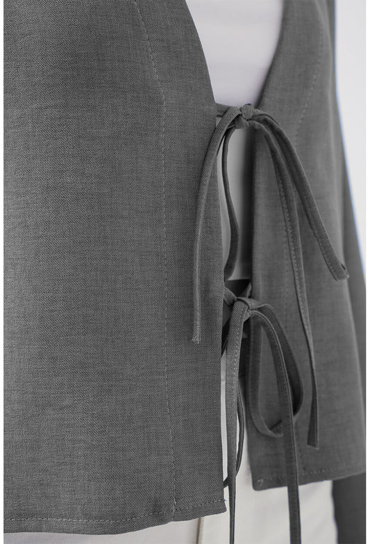 Önü Bağlamalı Keten Kimono 960