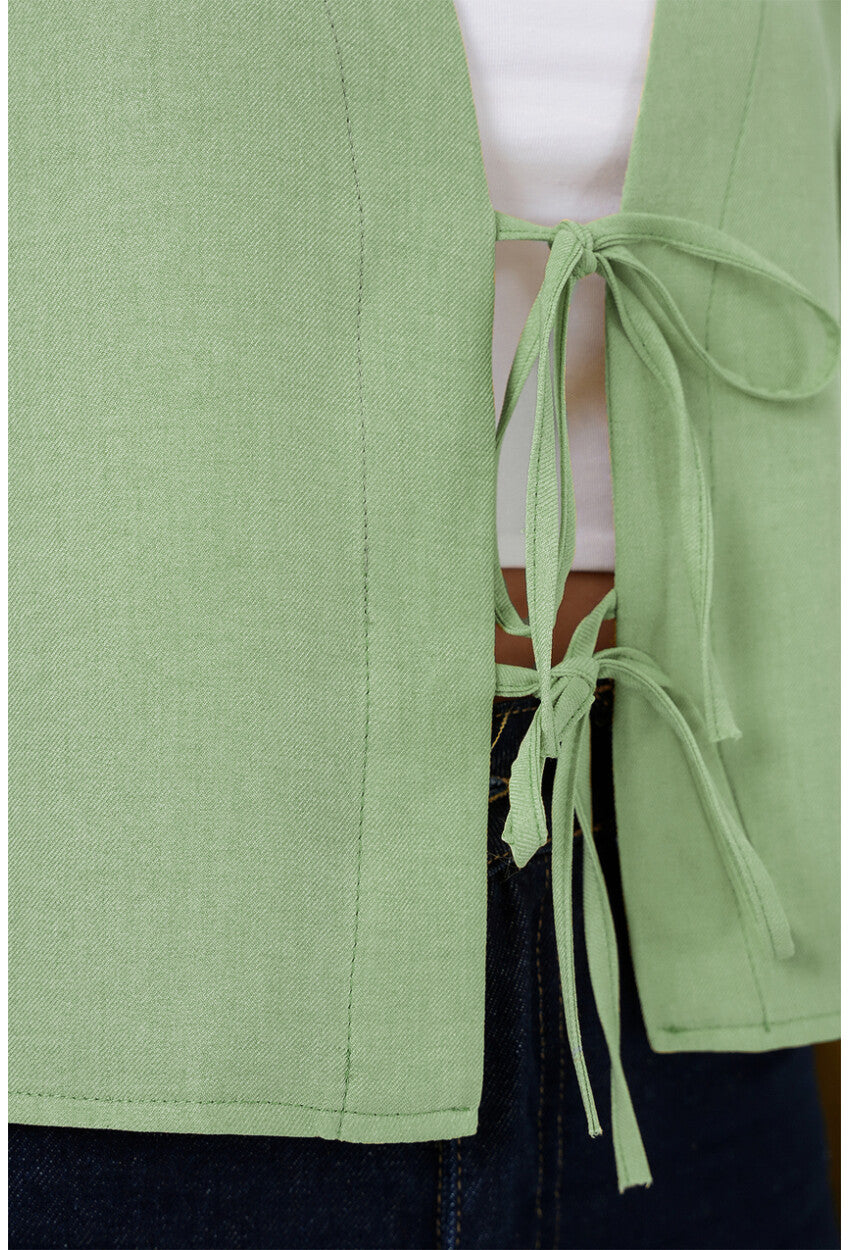 Önü Bağlamalı Keten Kimono 960