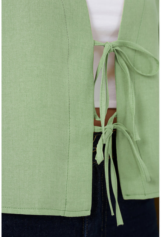 Önü Bağlamalı Keten Kimono 960